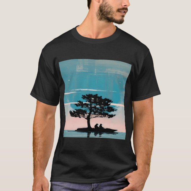 T-shirt Grenouille à la pêche avec canne à pêche (Devant)
