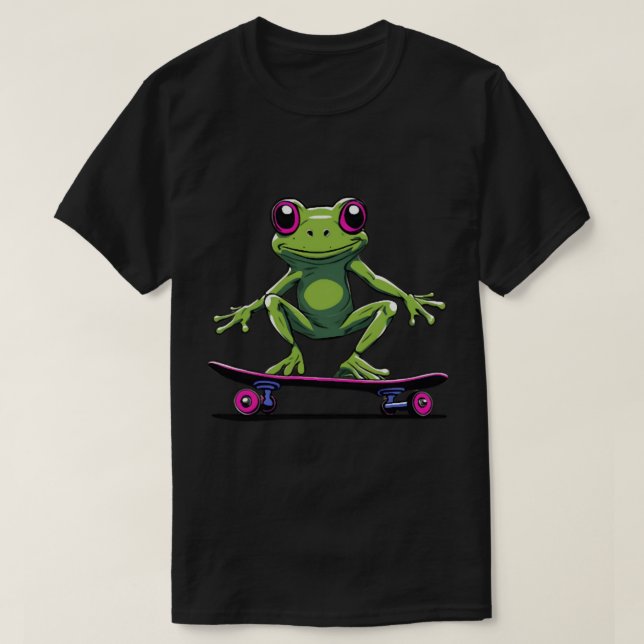 T-shirt Grenouille à skateboard (2) (Design devant)