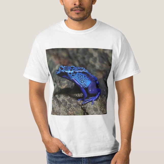 T-shirt Grenouille à tarte à poison bleu, grenouille bleue (Devant)
