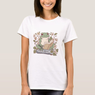 T-shirt Grenouille adorable lisant un livre
