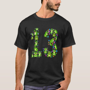 T-shirt Grenouille âgée de 13 ans 13e fête d'anniversaire 
