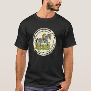T-shirt Grenouille alla à la cour à cheval avec l'épée du