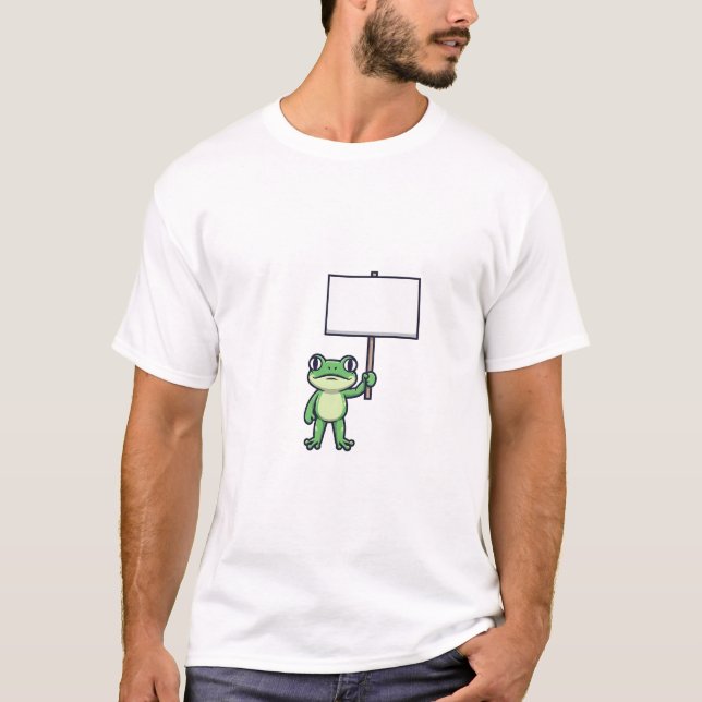 T-shirt Grenouille amicale avec un panneau vierge (Devant)