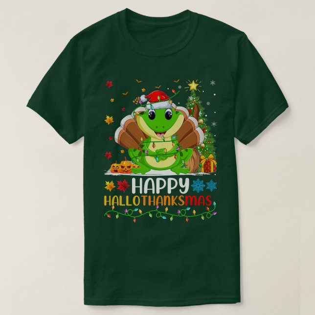 T-shirt Grenouille Arbre Amoureux des animaux Funny Happy  (Design devant)