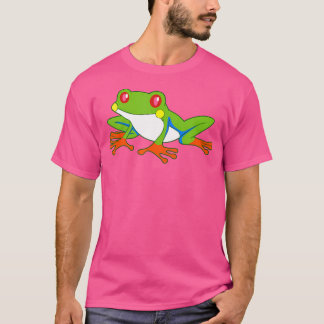 T-shirt Grenouille Arbre Rouge Aimer Grenouille Arbre Oeil