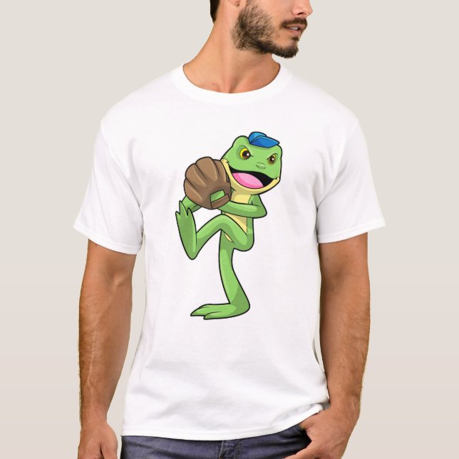 T-shirt Grenouille au baseball avec gants (Devant)