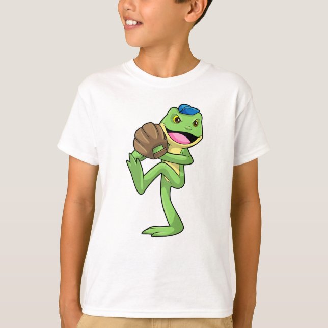 T-shirt Grenouille au baseball avec gants (Devant)