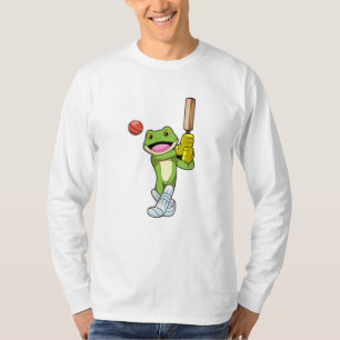 T-shirt Grenouille au cricket avec chauve-souris de cricke