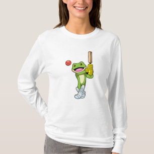 T-shirt Grenouille au cricket avec chauve-souris de cricke