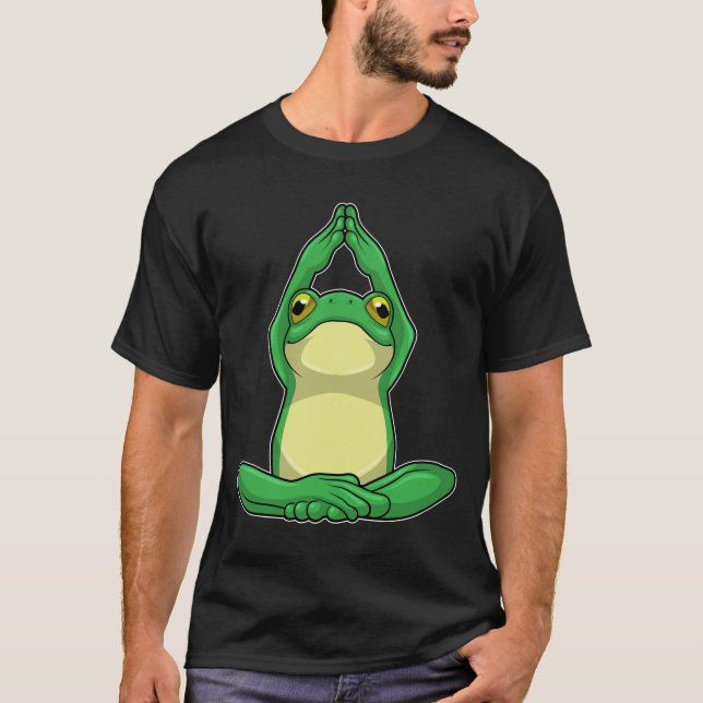 T-shirt Grenouille au yoga en jambe croisée (Devant)