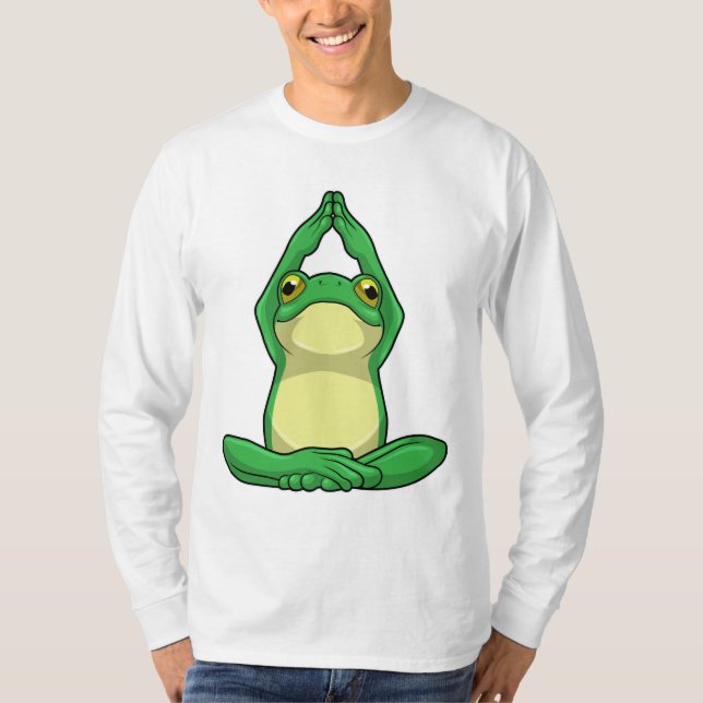 T-shirt Grenouille au yoga en jambe croisée (Devant)