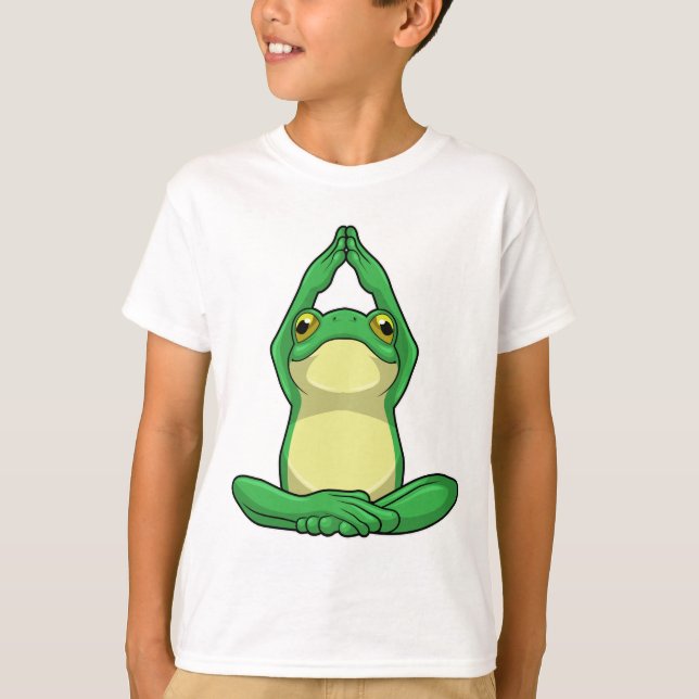T-shirt Grenouille au yoga en jambe croisée (Devant)