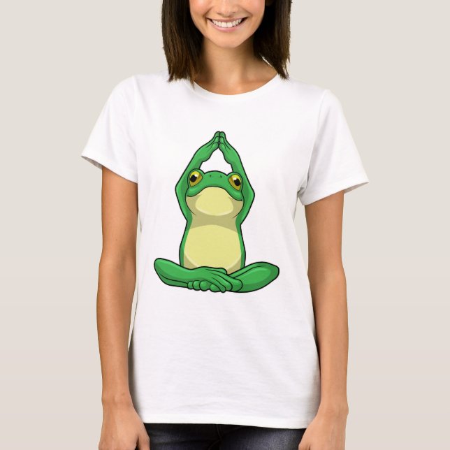 T-shirt Grenouille au yoga en jambe croisée (Devant)