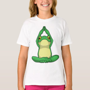 T-shirt Grenouille au yoga en jambe croisée