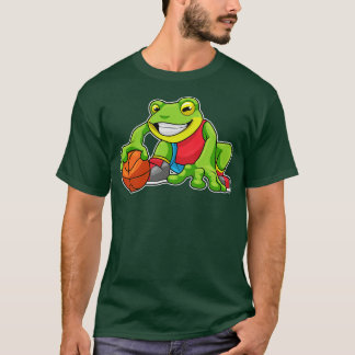 T-shirt Grenouille aux sports avec basket-ball