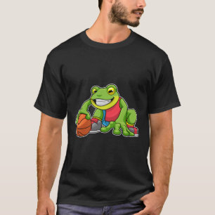 T-shirt Grenouille aux sports avec basket-ball