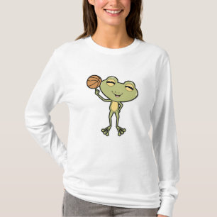 T-shirt Grenouille aux sports de basket-ball