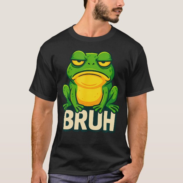 T-shirt Grenouille avec attitude - Bruh Meme (Devant)
