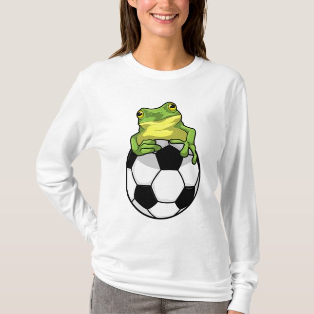 T-shirt Grenouille avec balle de football (Devant)