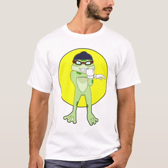 T-shirt Grenouille avec lunettes de natation (Devant)