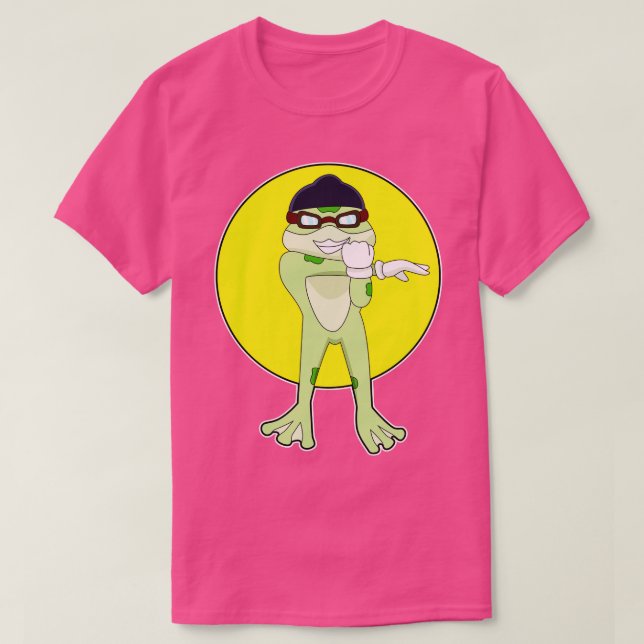 T-shirt Grenouille avec lunettes de natation (Design devant)