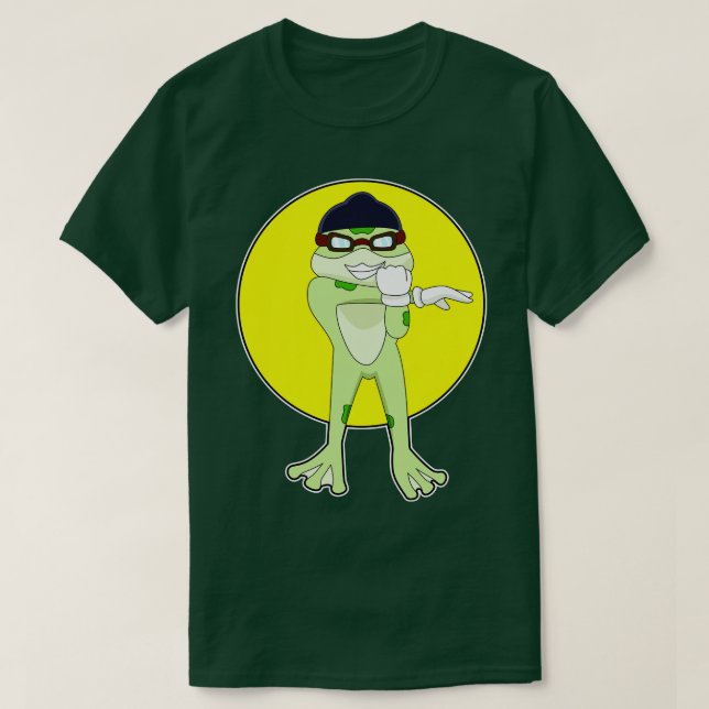 T-shirt Grenouille avec lunettes de natation (Design devant)