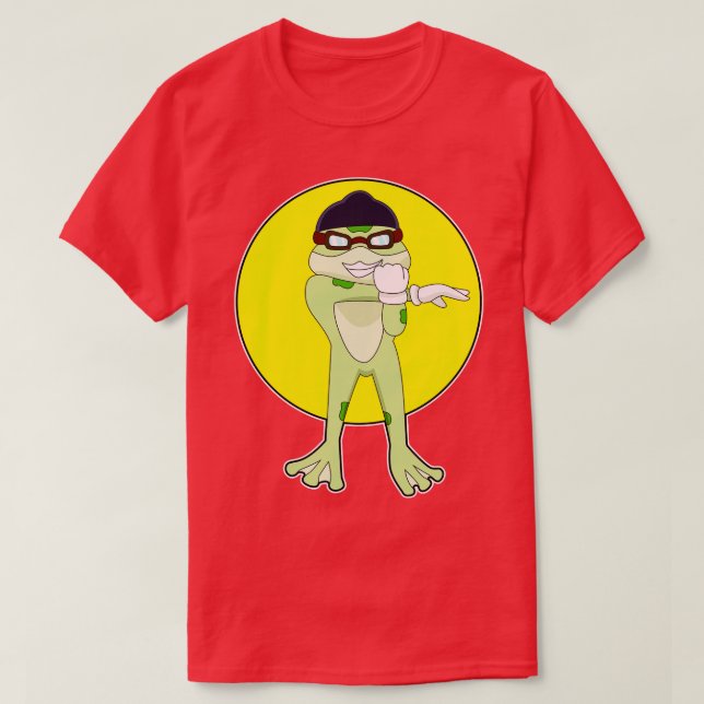 T-shirt Grenouille avec lunettes de natation (Design devant)