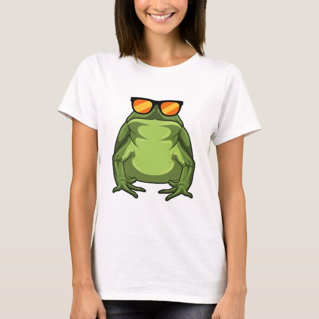 T-shirt Grenouille avec lunettes de soleil (Devant)