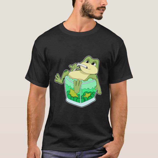 T-shirt Grenouille avec verre de jus (Devant)