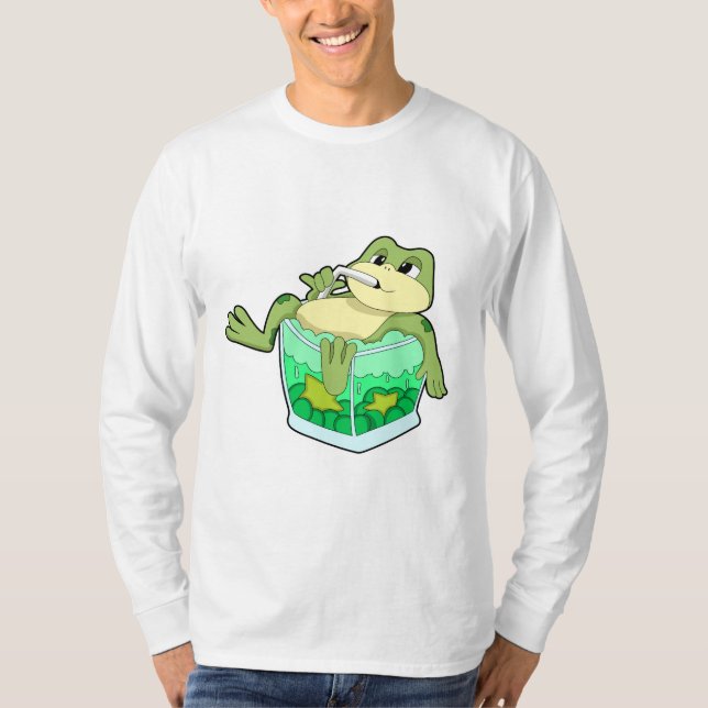 T-shirt Grenouille avec verre de jus (Devant)