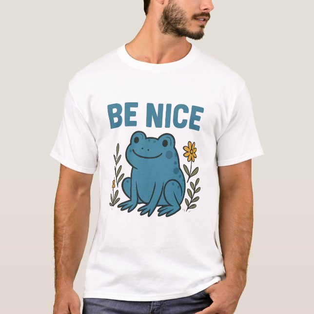 T-shirt grenouille "Be Nice" (Devant)