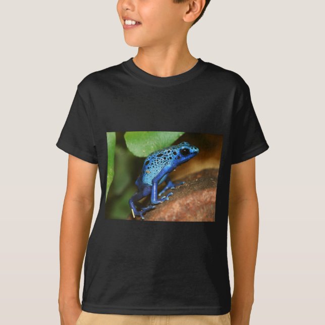 T-shirt grenouille bleue de flèche de poison (Devant)