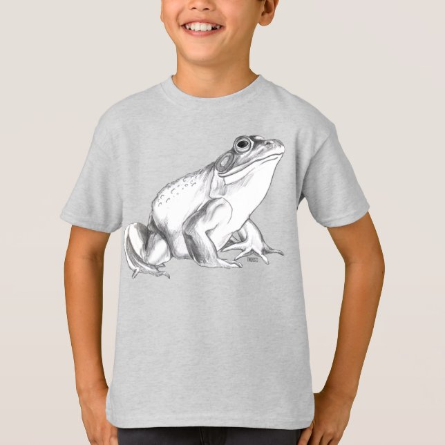 T-shirt grenouille Bullfrog Art T-shirt Cool Frog (Devant)