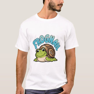T-shirt Grenouille caricaturale avec coquille d'escargot -