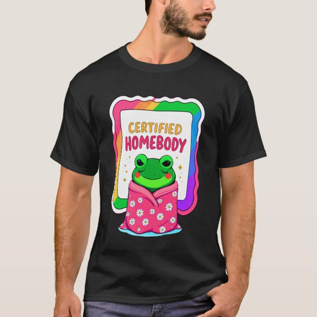 T-shirt Grenouille certifiée casanière (Devant)