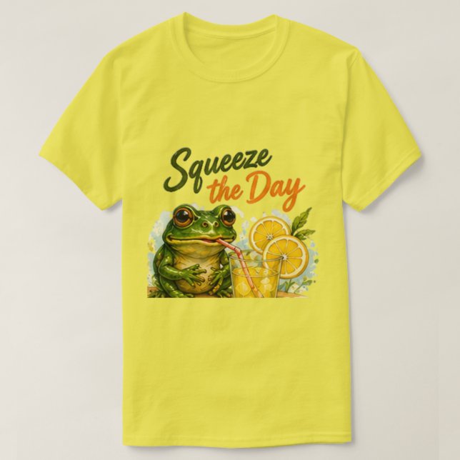 T-shirt Grenouille Citronique Squeeze the Day (Design devant)