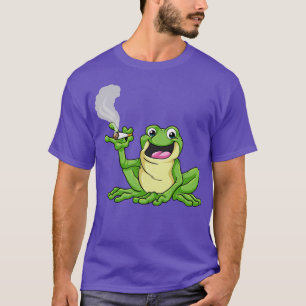 T-shirt Grenouille comme fumeur avec cigarette