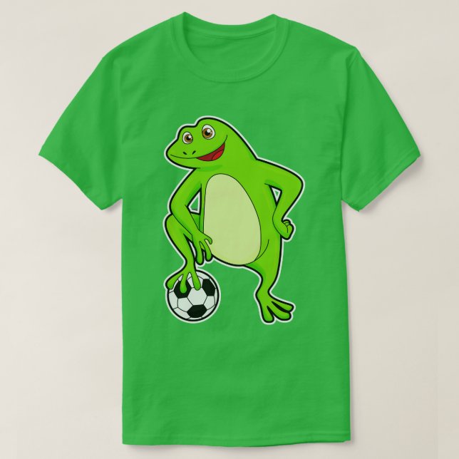 T-shirt Grenouille comme joueur avec balle (Design devant)