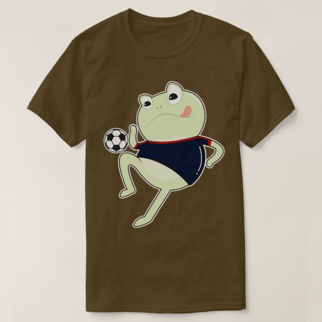 T-shirt Grenouille comme joueur avec balle 2 (Design devant)