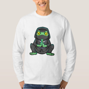 T-shirt Grenouille comme Ninja en noir