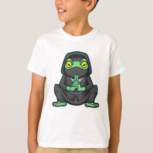 T-shirt Grenouille comme Ninja en noir