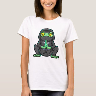 T-shirt Grenouille comme Ninja en noir