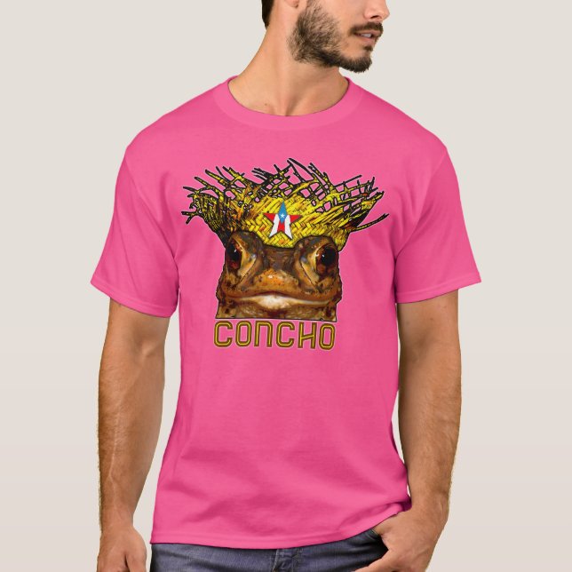 T-shirt Grenouille Concho Porto Rico Avec Casquette De Pav (Devant)