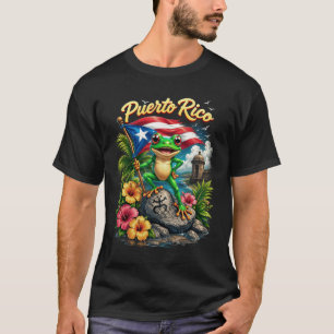 T-shirt Grenouille Coqui de Porto Rico Drapeau Boricua Tai