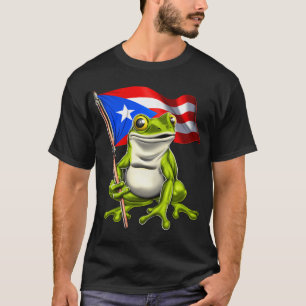 T-shirt Grenouille Coqui Drapeau Porto Rico