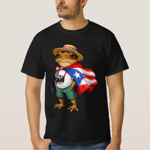 T-shirt Grenouille Coqui Drapeau Porto Rico Taino Bor Port