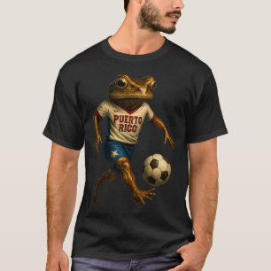 T-shirt Grenouille Coqui Porto Rico Joueur de Football Pat