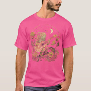 T-shirt Grenouille Cottagecore Jouant Sa Guitare Acoustiqu