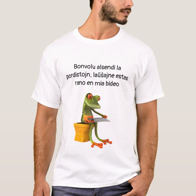 T-shirt Grenouille dans un bidet, chemise légère (Devant)