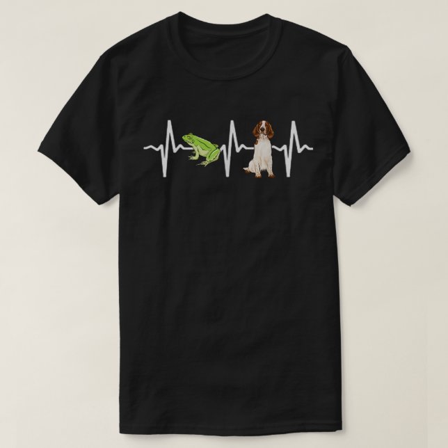 T-shirt Grenouille d'arbre vert Springer galloise Spaniel  (Design devant)